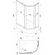 Душевой уголок Triton Коралл Щ0000038528 L 120х80 см, белый, четверть круга, двери раздвижные