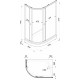 Душевой уголок Triton Коралл Щ0000043490 R 120х80 см, белый, четверть круга, двери раздвижные