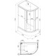 Душевая кабина Triton Риф Щ0000044424 L, 120х80, поддон средний, стекло рифленое