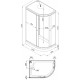 Душевая кабина Triton Риф Щ0000044422 L, 120х80, поддон средний, стекло рифленое