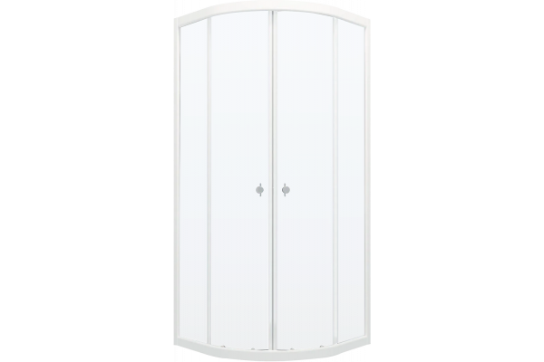 Душевой уголок Triton Ультра 80x80, стекло прозрачное, четверть круга, двери раздвижные