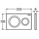 796389 Prevista Панель смыва для унитазов Visign for Style 20, пластик, матовый черный, модель 8610.1