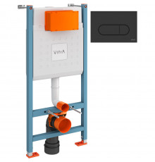 Комплект Vitra: инсталляция Core 732-5800-01 + панель смыва Root R 740-2211, черный матовый + крепеж