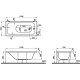 Ванна VITRA Optimum Neo 150x70 см