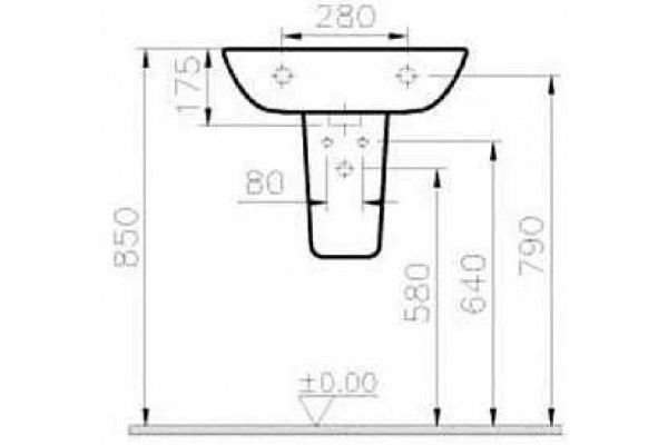 Полупьедестал VitrA S20 5281B003-7201