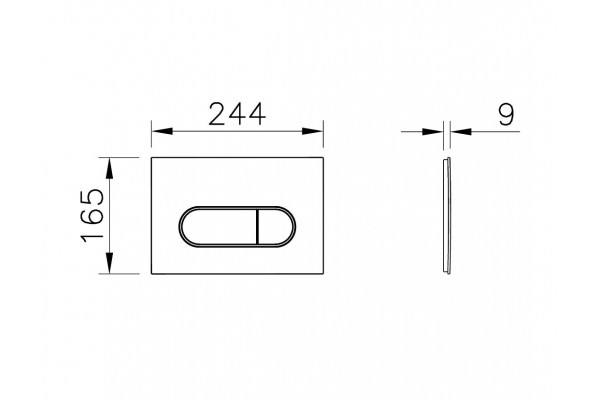 740-2200 Панель смыва Root Round, белая