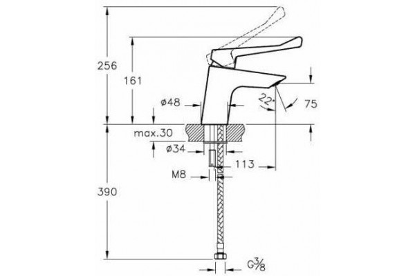 Смеситель для раковины VitrA Aquamed A42484EXP