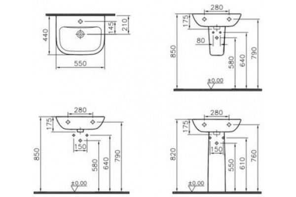 Раковина VitrA S20 5502B003-0001