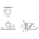 5795B003-6077 Комплект: Безободковый подвесной унитаз VitrA Zentrum + тонкое дюропластовое сиденье микролифт