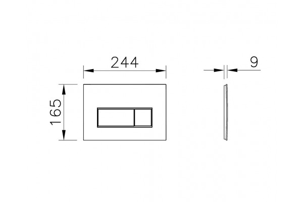 740-2300 Панель смыва Root Square, белая