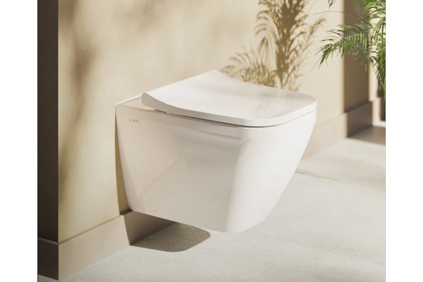 Комплект Vitra: инсталляция + подвесной безободковый унитаз Integra Square + тонкое сиденье МЛ/БС + панель смыва хром глянец