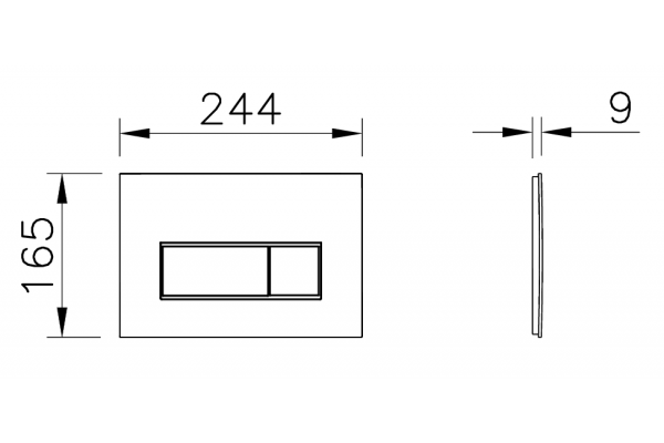 800-1875 Комплект VITRA: инсталляция Core 738-5800-01 + панель смыва Root S 740-2380 цвет глянц хром + крепеж