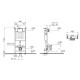 800-1875 Комплект VITRA: инсталляция Core 738-5800-01 + панель смыва Root S 740-2380 цвет глянц хром + крепеж
