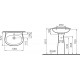 Раковина с пьедесталом Vitra Normus 55 9600B003-7650
