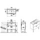Тумба с раковиной Vitra Mia 80 66109 белый глянец