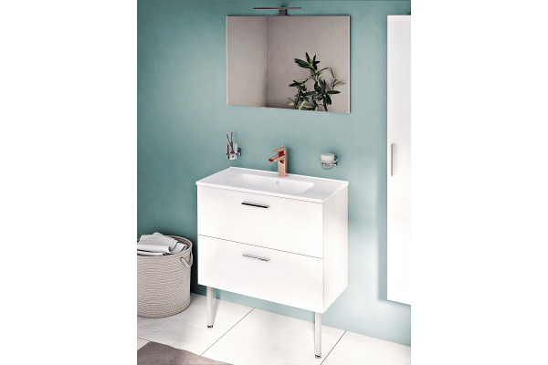 Тумба с раковиной Vitra Mia 80 66109 белый глянец