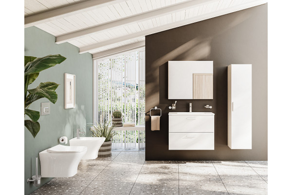 Тумба с раковиной Vitra Mia 80 66109 белый глянец