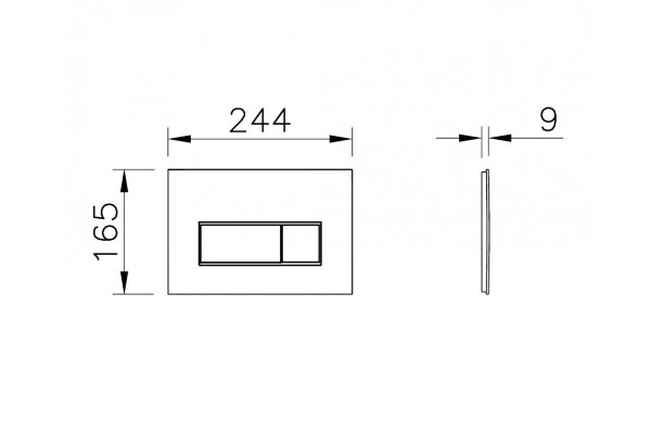 740-2311 Панель смыва Root Square, мат. черн.