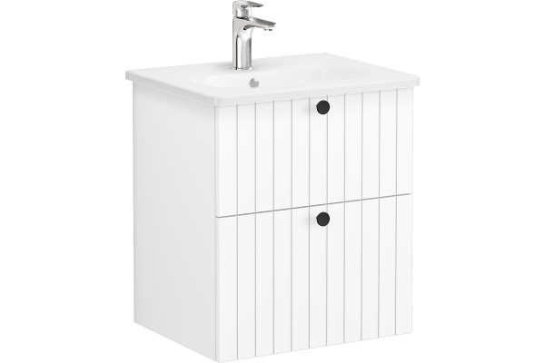 Тумба с раковиной Vitra Root Groove 60 69415, подвесная, белая