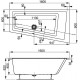 Акриловая ванна Vagnerplast Cavallo offset 160 R асимметричная, пристенная