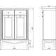 Тумба ValenHouse Лиора 65 с 2 бельевыми корзинами, белая, фурнитура хром, напольная