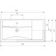 Тумба с раковиной ValenHouse Эйвори 80 R, серая, напольная, правая