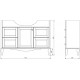 Тумба для комплекта ValenHouse Астер 120 светлое дерево, фурнитура хром, напольная, с доводчиками