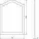 Зеркало ValenHouse Эстетика 75, белое, прямоугольное