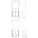 Мебель для ванной ValenHouse Эллина 80 слоновая кость, 2 дверцы, ручки бронза, напольная, с доводчиками