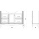 Тумба для комплекта ValenHouse Эллина 120 белая, 4 ящика, 1 дверца, ручки хром, напольная, с доводчиками