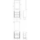 Тумба с раковиной ValenHouse Эллина 80 кальяри, 2 дверцы, ручки хром, напольная, с доводчиками