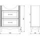 Тумба для комплекта ValenHouse Эллина 65 кальяри, 2 ящика, ручки хром, напольная, с доводчиками