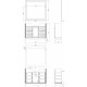 Тумба с раковиной ValenHouse Эллина 105 белая, 6 ящиков, 1 дверца, ручки хром, напольная, с доводчиками