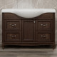 Тумба с раковиной ValenHouse Эллина 120 кальяри, 4 ящика, 1 дверца, ручки хром, напольная, с доводчиками
