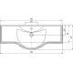 Тумба с раковиной ValenHouse Эллина 120 белая, 4 ящика, 1 дверца, ручки бронза, напольная, с доводчиками
