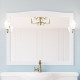 Мебель для ванной ValenHouse Эллина 120 белая, фурнитура бронза, напольная, с подсветкой
