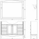 Мебель для ванной ValenHouse Эллина 120 кальяри, фурнитура золото, напольная, с подсветкой
