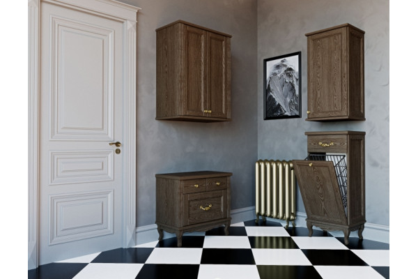 Шкаф ValenHouse Лиора 65 кальяри, фурнитура золото, с доводчиками