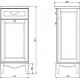 Тумба ValenHouse Лиора 40 с бельевой корзиной, кальяри, фурнитура золото, напольный