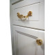 Шкаф-пенал ValenHouse Эллина 40 L белый, фурнитура золото, напольный, левый