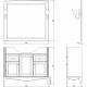 Мебель для ванной ValenHouse Эллина 105 слоновая кость, фурнитура хром, напольная, с подсветкой