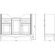 Тумба с раковиной ValenHouse Эллина 105 слоновая кость, фурнитура золото, напольная, с доводчиками