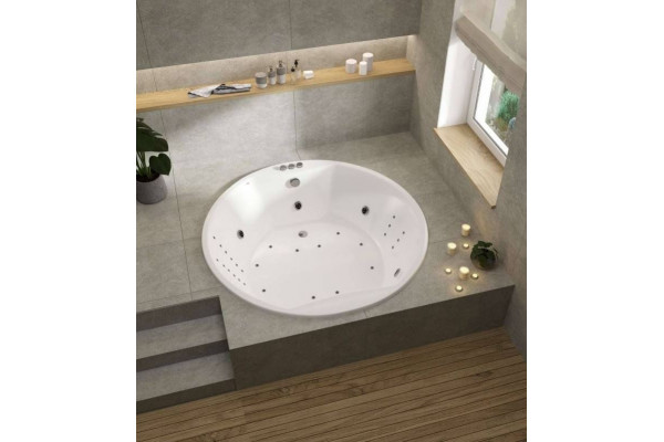 Встраиваемая акриловая ванна Vayer Eva D180 180х180 круглая, встраиваемая