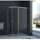 Душевой уголок Veconi Rovigo 120x90х195 профиль хром, стекло прозрачное, прямоугольный-асимметричный, двери раздвижные