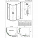 Душевой уголок Veconi Rovigo 120x90х195 профиль хром, стекло прозрачное, прямоугольный-асимметричный, двери раздвижные