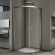 Душевой уголок Veconi Rovigo 80x80х190 профиль хром, стекло прозрачное, четверть круга, двери раздвижные