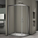 Душевой уголок Veconi Rovigo 120x80х190 профиль хром, стекло прозрачное, четверть круга, двери раздвижные