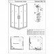 Душевой уголок Veconi Rovigo 90x90х195 профиль черный, стекло прозрачное, квадратный, двери раздвижные