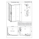Душевой уголок Veconi Rovigo 120x90х195 профиль черный, стекло прозрачное, прямоугольный, двери раздвижные