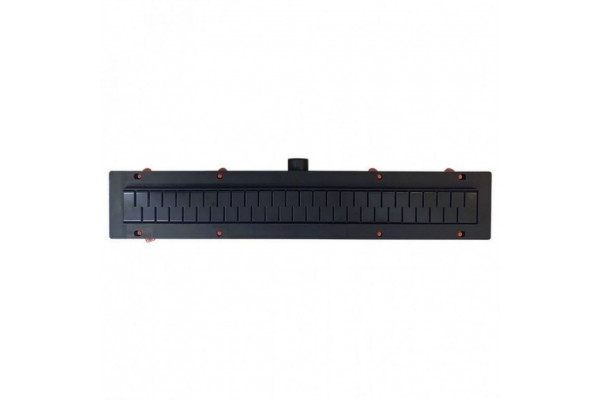 Душевой лоток Veconi Medium Black 45 см черный, в пол, выпуск боковой